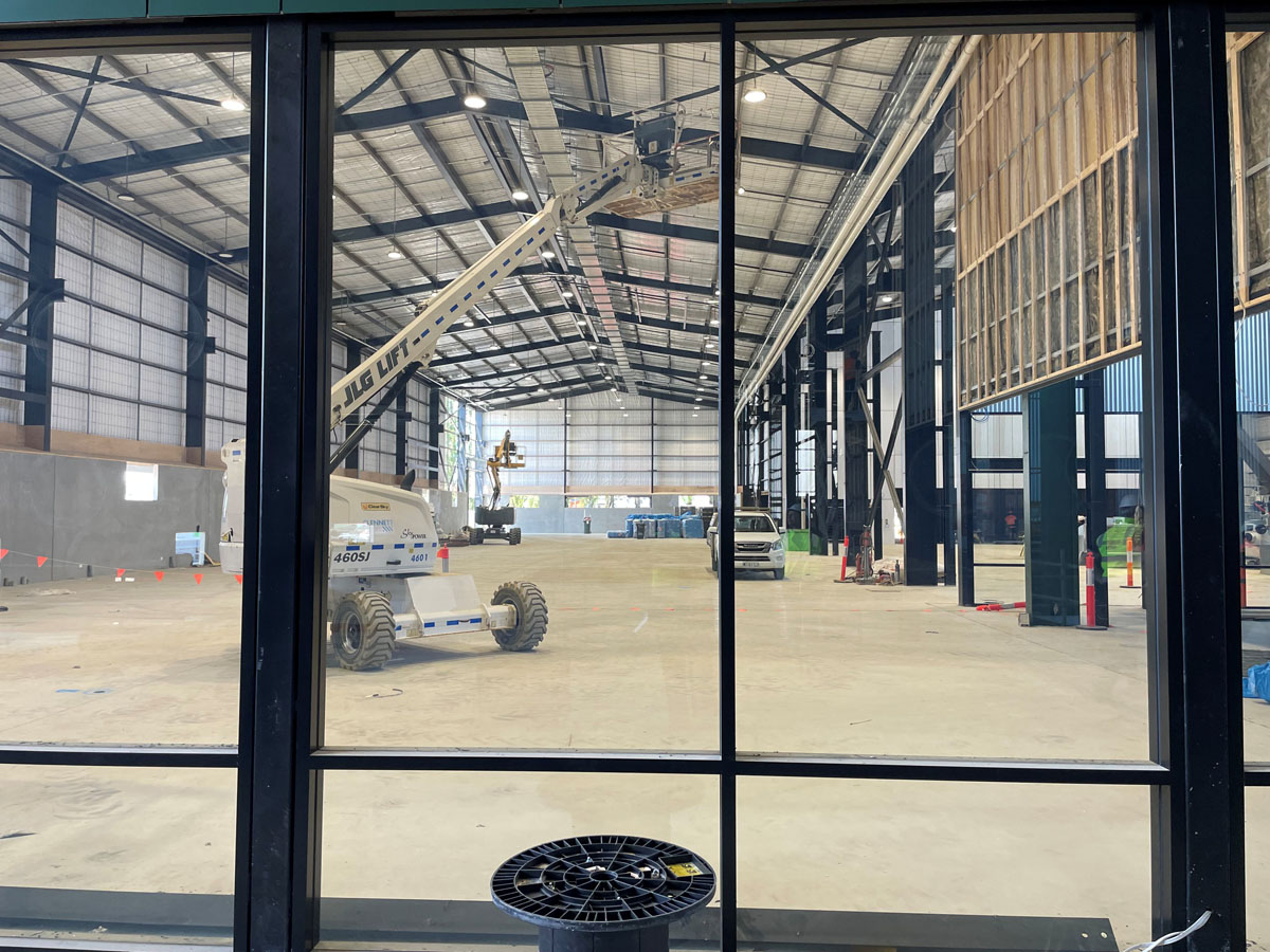 View of reception and multipurpose court area