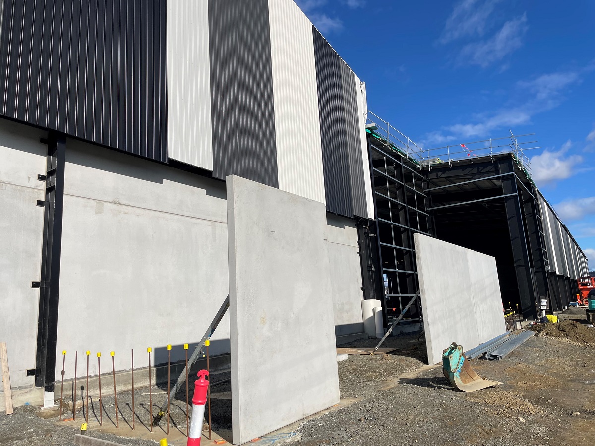 Looking at the outside of the netball building
