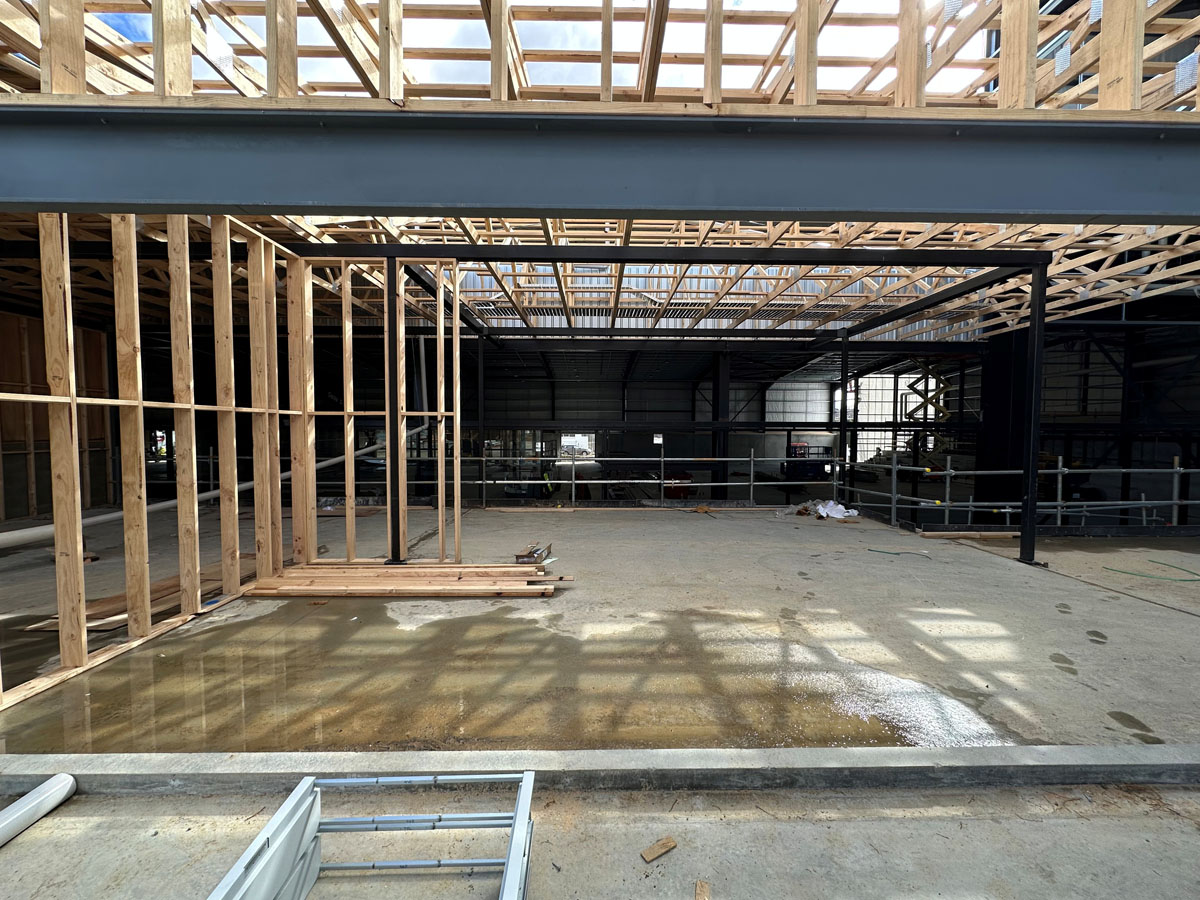 Wood trusses and wall framing