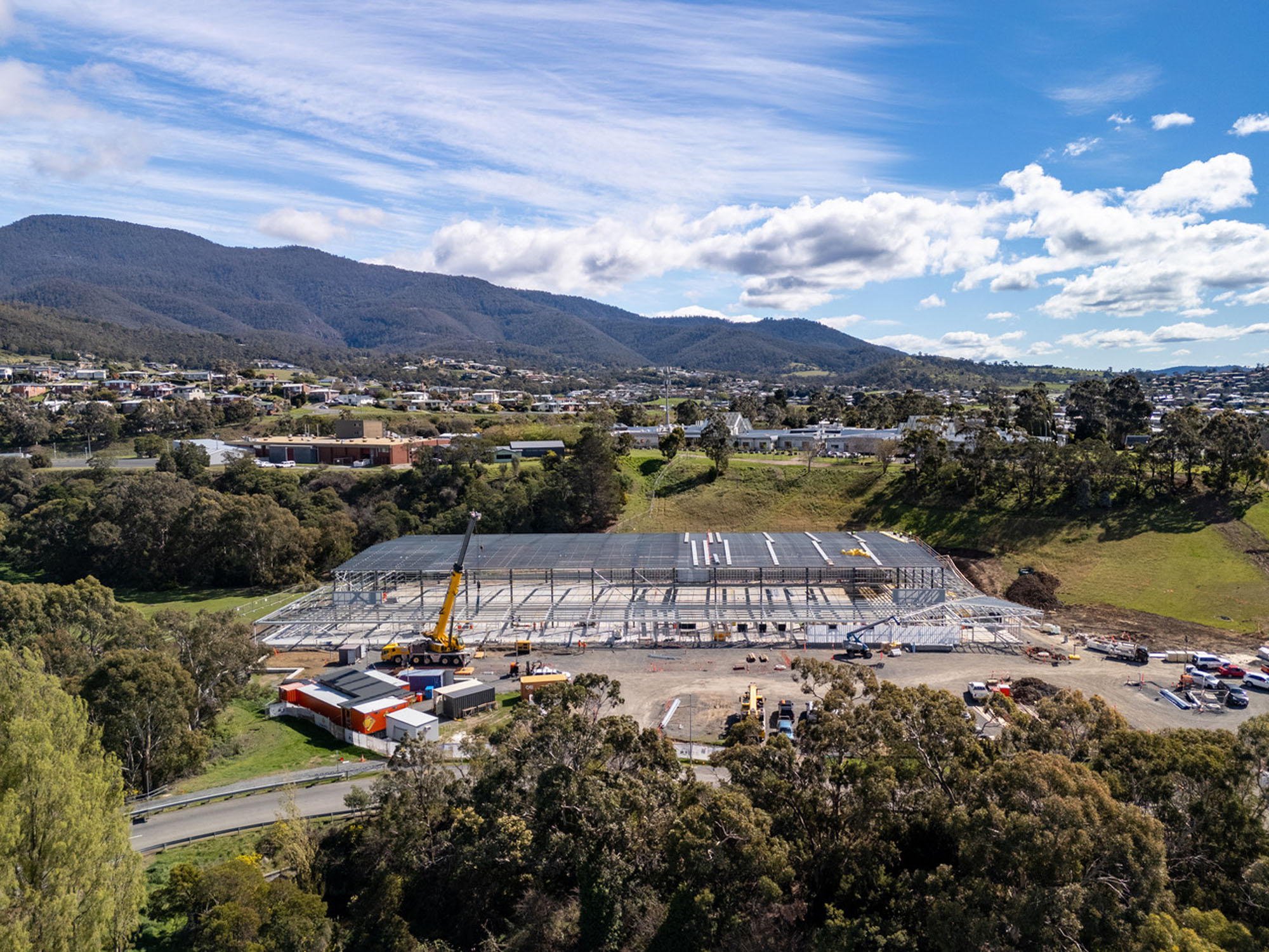 Glenorchy Sports Centre aerial drone