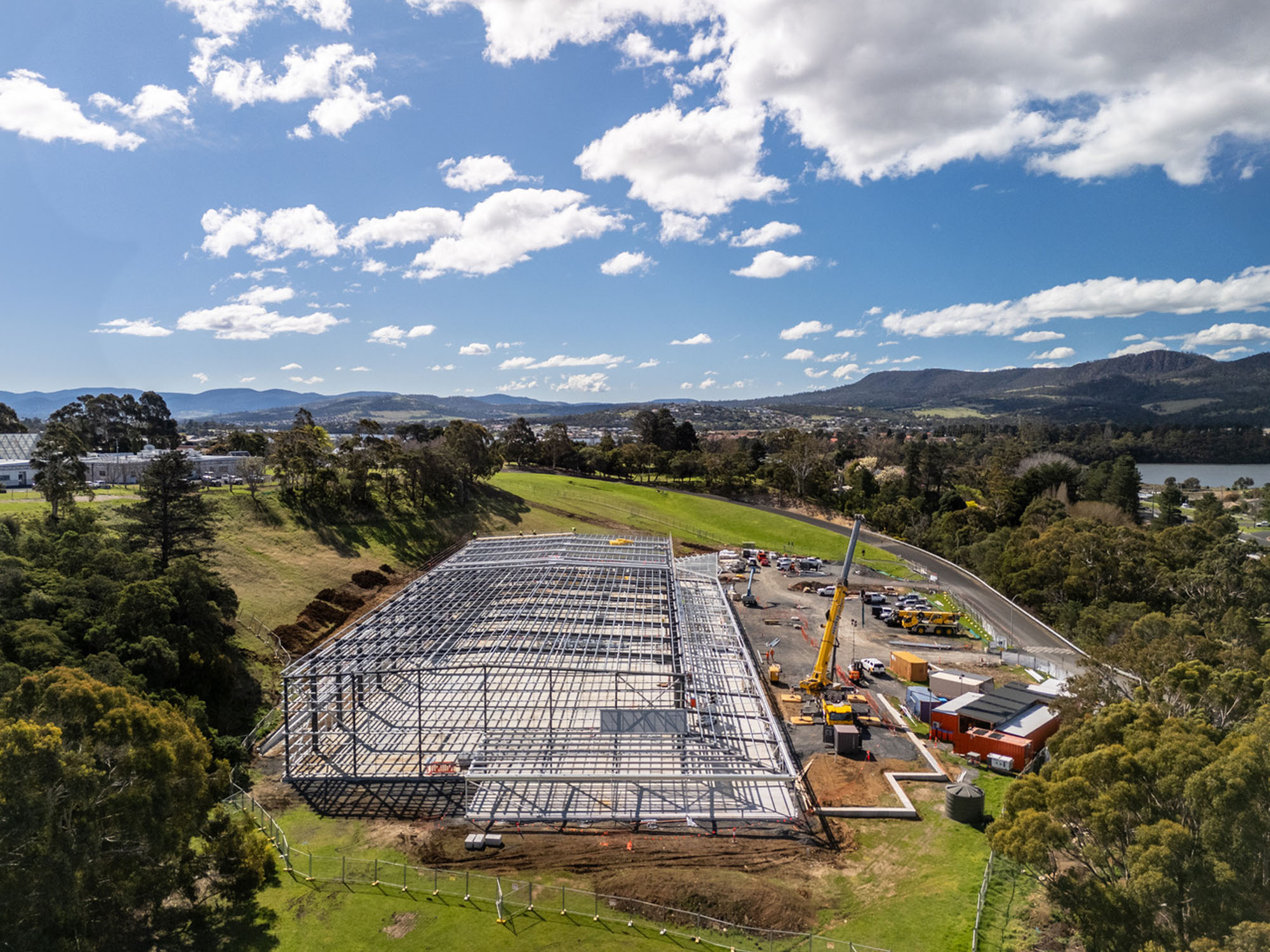 Glenorchy Sports Centre aerial drone