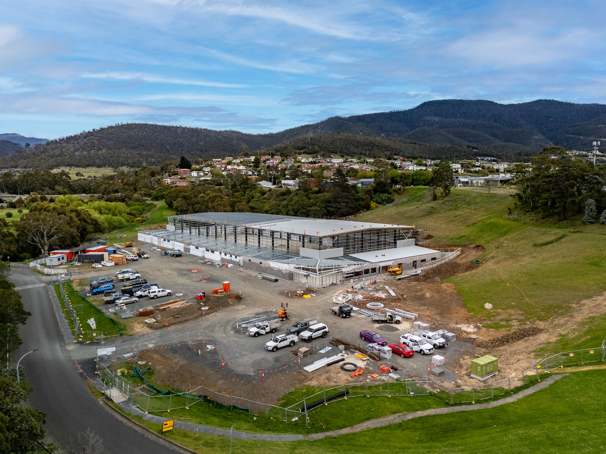 Glenorchy Sports Centre aerial drone