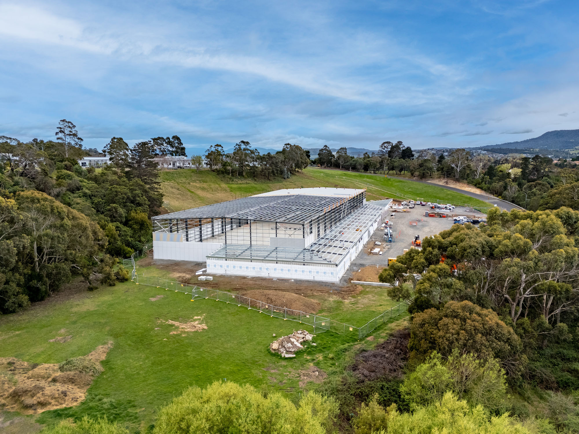 Glenorchy Sports Centre aerial drone